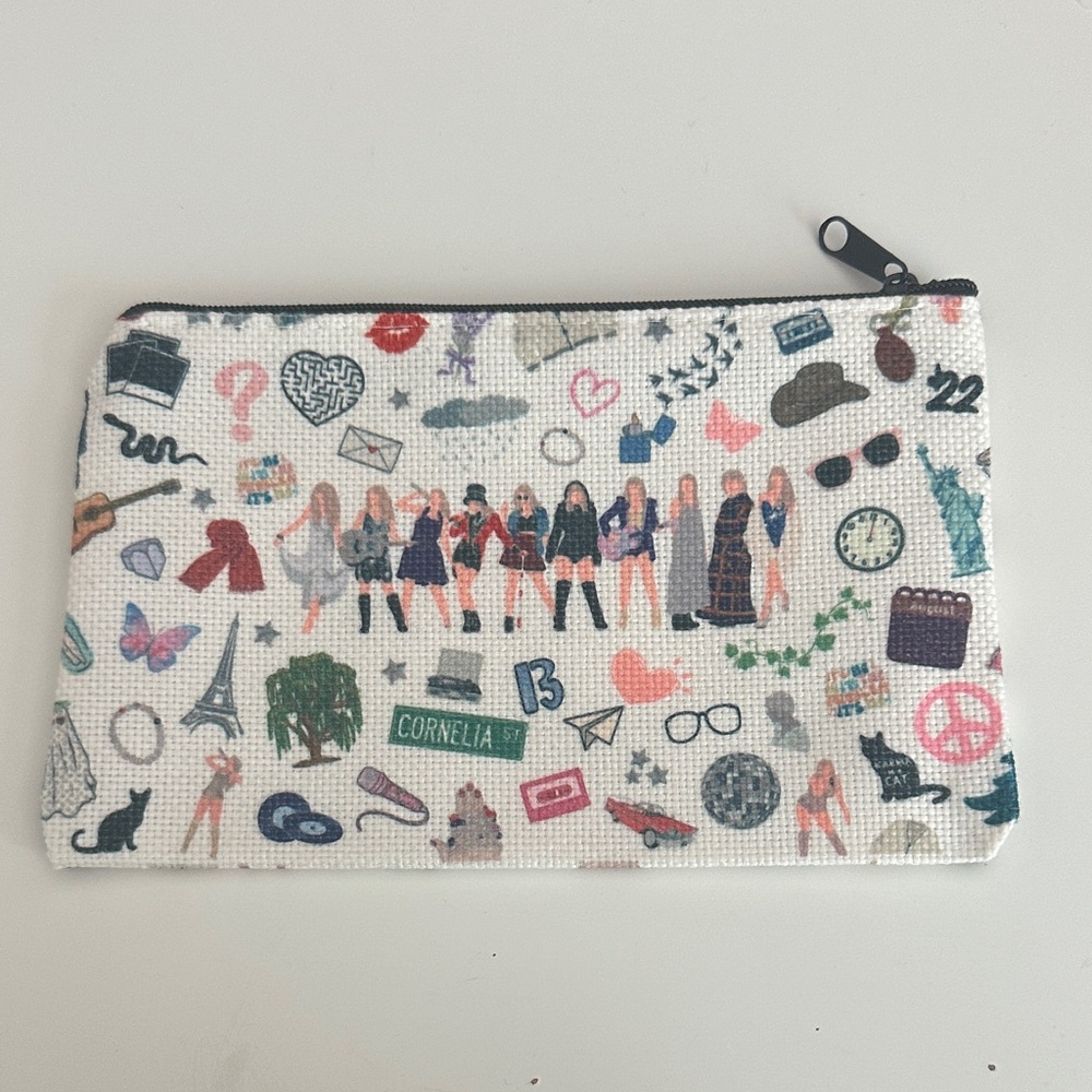 Taylor Swift Inspired Colorful Graphic Zipper Pouch